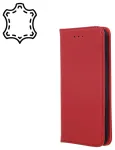 Fusion Genuine Leather Book raamat-&uuml;mbris Xiaomi Redmi 12C jaoks, punane