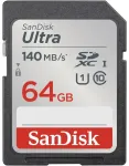 SanDisk m&auml;lukaart 64GB Ultra SDXC 64GB 140MB/s UHS-I Class 10