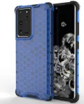 Honeycomb case armored cover with a gel frame for Samsung Galaxy S22 Ultra blue