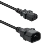 Qoltec toitepikenduskaabel UPS-ile | IEC C13/C14 | 3x0.75mm&sup2; | 1m