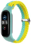 Telcon Braided nutikella rihm Xiaomi Smart Band M3/M4/M5/M6 jaoks | nailonist | m&uuml;ndiroheline/kollane
