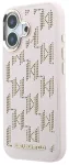 Karl Lagerfeld PU Perforated Monogram telefoni &uuml;mbris MagSafe toega iPhone 17 roosa