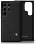 Etui Mercedes Leather Curved Stitches do Samsung Galaxy S25 Ultra czarny