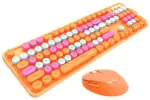 MOFII Sweet juhtmevaba klaviatuur ja optiline hiir 2.4G USB oranž - mitmev&auml;rvilised nupud