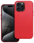 Riff Magsafe kunstnahast &uuml;mbris metallist nuppudega Apple iPhone 15 Pro Max Red