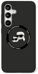 Etui Karl Lagerfeld Silicone Double       Heads And Circle MagSafe Samsung Galaxy S25 czarny