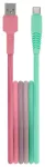 Setty KGA-C-1.5/320 data transfer and charging cable | USB-A to USB-C | 15W | 1.5m | blue, pink
