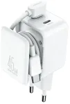 Joyroom JR-TCL05 travel charger | 45W | GaN, PPS | USB-C | with USB-C to USB-C cable included | white