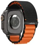 Spigen WBF1 nutikella rihm Apple Watch 6/7/8/9/10/11/SE/SE 3/Ultra 1/Ultra 2 (44/45/46/49 mm) jaoks | nailonist | must/oranž