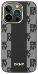DKNY DKHMP15MPCPVSLK iPhone 15 Plus | 14 Plus 6.7" must k&otilde;va &uuml;mbris Leather Checkered Mono Pattern MagSafe