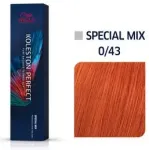 Wella Professionals Koleston Perfect Special Mix Permanent Hair Dye 0/43 Golden Red 60 Ml