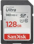 SanDisk m&auml;lukaart 128GB Ultra SDXC 128GB 140MB/s UHS-I Class 10
