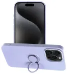 Silicone Ring telefoni &uuml;mbris alusega iPhone 15 Pro Max lilla