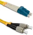 Qoltec Kiudoptiline patchcord LC/UPC - FC/UPC | &Uuml;herealine | 9/125 | G652D | Duplex | 3m