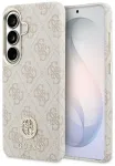 Guess 4G Rhinestone Round Logo telefoni &uuml;mbris MagSafe toega Samsung Galaxy S26 (S942) roosa