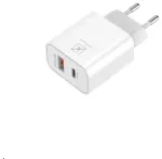 Maxximus MX Alfa reisilaadija | 20W | PD, QC | USB-C, USB-A | valge