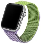 Beline Steel nutikella rihm Apple Watch (42/44/45/49 mm) jaoks | roostevaba teras | roheline/lilla