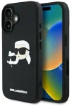 Etui Karl Lagerfeld HC 3D Rubber Double   Heads do iPhone 16 czarny