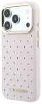 Karl Lagerfeld PU Perforated Gold Dots telefoni &uuml;mbris MagSafe toega iPhone 17 Pro roosa