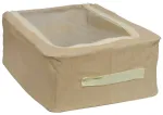 Hoiukast 40x30x15cm kaane ja aknaga, beež