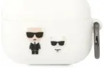 Karl Lagerfeld and Choupette silikoonist &uuml;mbris Airpods Pro jaoks, valge