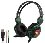 Kubite T-591 M&auml;nguripeakomplekt 40mm elemendid 1.8m Kaabel 2x 3.5mm audio/mic + USB Roheline