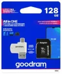 GOODRAM M&auml;lukaart MicroSD All in one - 128GB adapteriga UHS I CLASS 10 100MB/s + lugeja