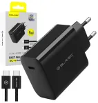 Blavec BC-8 reisilaadija | 65W | PD, QC, GaN | USB-C | USB-C kuni USB-C kaabliga komplektis | must