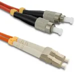 Qoltec Kiudoptiline patchcord LC/UPC - FC/UPC | Mitmerealine | 50/125 | OM2 | Duplex | 1m