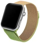 Beline Steel nutikella rihm Apple Watch (42/44/45/49 mm) jaoks | roostevaba teras | roheline/kuldne