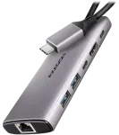 Axagon HMC-6G2L USB-jaotur | USB-C kuni 2x USB 3.0, USB-C, HDMI, RJ45 | 100W