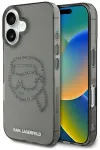 Etui Karl Lagerfeld IML Rhinestones Karl Head do iPhone 16 czarny