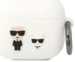 Karl Lagerfeld and Choupette silikoonist &uuml;mbris Airpods 3 jaoks, valge