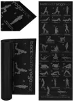 Riff PVC treening- / joogamatt harjutuste kavaga 173x61cm Black