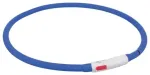 Reflective dog collar - Trixie Flash light ring USB, silicone, XS-XL: 70 cm|&oslash; 10 mm, royal blue