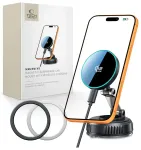 Tech-Protect MM25W-V8 Qi2.2 magnetiline auto telefonihoidik iminapaga 25W juhtmevaba laadimisega MagSafe &uuml;hilduv must