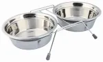Kausside komplekt alusega - Trixie Eat on Feet Bowl Set, 2*1.5l/21cm