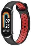 Beline smartwatch strap for Xiaomi Mi Band 8 | Silicone | black/red