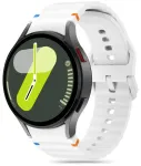 Tech-Protect Silicone Sport nutikella rihm Samsung Galaxy Watch 4/5/5 Pro/6/7/FE jaoks | silikoonist | valge