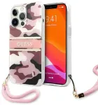 Guess GUHCP13XKCABPI iPhone 13 Pro Max 6,7" roosa k&otilde;va &uuml;mbris Camo Strap Collection