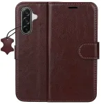 Smart Luxe nahast raamatut&uuml;&uuml;pi telefoni &uuml;mbris Samsung Galaxy A36 5G (A366) | A56 (A566) | A37 (A376) pruun
