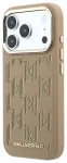 Karl Lagerfeld PU Perforated Monogram telefoni &uuml;mbris MagSafe toega iPhone 17 Pro beež