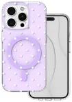 Bubble Dots Mag telefoni &uuml;mbris MagSafe toega iPhone 15 Pro lilla