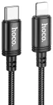 Hoco X89 andmeedastus- ja laadimiskaabel | USB-C kuni Lightning | PD | 27W | 2m | must