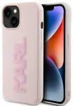Karl Lagerfeld KLHCP15M3DMBKCP iPhone 15 Plus | 14 Plus 6.7" roosa|pink hardcase 3D Rubber Glitter Logo