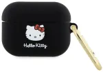 Hello Kitty HKAP3DKHSK Airpods Pro cover czarny|black Silicone 3D Kitty Head