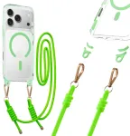 Tel Protect Strap Clear telefoni &uuml;mbris iPhone 17 Pro roheline