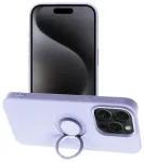 Silicone Ring telefoni &uuml;mbris alusega iPhone 15 Pro lilla