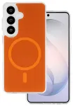 Glossy telefoni &uuml;mbris MagSafe toega Samsung Galaxy S24 (S921) | S25 (S931) oranž