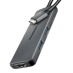 Axagon HMC-5H8K USB-jaotur | USB-C kuni USB 3.0, HDMI | 100W